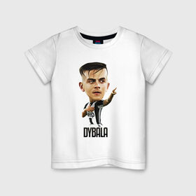 Детская футболка хлопок с принтом Dybala , 100% хлопок | круглый вырез горловины, полуприлегающий силуэт, длина до линии бедер | champion | cr7 | cristiano | game | goal | italy | juventus | madrid | real | ronaldo | spain | team | буффон | гол | дибала | золотой мяч | игрок | испания | италия | криштиану | мадрид | португалия | реал | роналду | спорт | тренер | футбол | 