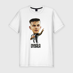 Мужская футболка хлопок Slim с принтом Dybala , 92% хлопок, 8% лайкра | приталенный силуэт, круглый вырез ворота, длина до линии бедра, короткий рукав | champion | cr7 | cristiano | game | goal | italy | juventus | madrid | real | ronaldo | spain | team | буффон | гол | дибала | золотой мяч | игрок | испания | италия | криштиану | мадрид | португалия | реал | роналду | спорт | тренер | футбол | 