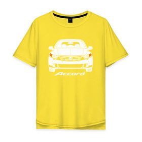 Мужская футболка хлопок Oversize с принтом Honda Accord 8 поколение , 100% хлопок | свободный крой, круглый ворот, “спинка” длиннее передней части | Тематика изображения на принте: accord 8 | honda | honda accord | honda accord 8