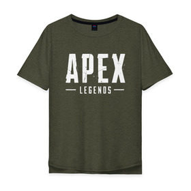 Мужская футболка хлопок Oversize с принтом APEX LEGENDS , 100% хлопок | свободный крой, круглый ворот, “спинка” длиннее передней части | Тематика изображения на принте: apex | apex legends | battle | battle royal | titanfall | апекс | апекс легендс | батл рояль | битва | война | королевская битва