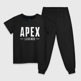 Детская пижама хлопок с принтом APEX LEGENDS , 100% хлопок |  брюки и футболка прямого кроя, без карманов, на брюках мягкая резинка на поясе и по низу штанин
 | apex | apex legends | battle | battle royal | titanfall | апекс | апекс легендс | батл рояль | битва | война | королевская битва