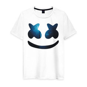 Мужская футболка хлопок с принтом Marshmello , 100% хлопок | прямой крой, круглый вырез горловины, длина до линии бедер, слегка спущенное плечо. | chris comstock | electronic | joytime | marshmallow | marshmello | клубная | маршмелло | маршмеллоу | электронная музыка