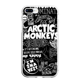 Чехол для iPhone 7Plus/8 Plus матовый с принтом Arctic Monkeys , Силикон | Область печати: задняя сторона чехла, без боковых панелей | arctic monkeys | алекс тёрнер | арктик манкиз | группы | джейми кук | инди | музыка | мэтт хелдерс | ник омэлли | постпанк | рок
