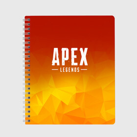 Тетрадь с принтом APEX LEGENDS , 100% бумага | 48 листов, плотность листов — 60 г/м2, плотность картонной обложки — 250 г/м2. Листы скреплены сбоку удобной пружинной спиралью. Уголки страниц и обложки скругленные. Цвет линий — светло-серый
 | apex | apex legends | battle | battle royal | titanfall | апекс | апекс легендс | батл рояль | битва | война | королевская битва