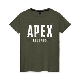 Женская футболка хлопок с принтом APEX LEGENDS (НА СПИНЕ) , 100% хлопок | прямой крой, круглый вырез горловины, длина до линии бедер, слегка спущенное плечо | apex | apex legends | battle | battle royal | titanfall | апекс | апекс легендс | батл рояль | битва | война | королевская битва