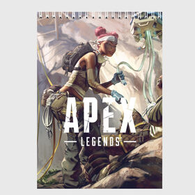 Скетчбук с принтом APEX Legends , 100% бумага
 | 48 листов, плотность листов — 100 г/м2, плотность картонной обложки — 250 г/м2. Листы скреплены сверху удобной пружинной спиралью | 2 | 2019 | 3 | apex | game | legends | titanfall | игра | титанфолл