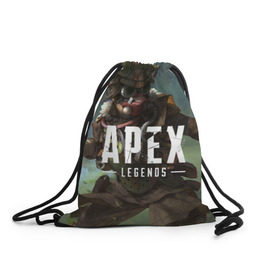 Рюкзак-мешок 3D с принтом APEX Legends , 100% полиэстер | плотность ткани — 200 г/м2, размер — 35 х 45 см; лямки — толстые шнурки, застежка на шнуровке, без карманов и подкладки | 2 | 2019 | 3 | apex | game | legends | titanfall | игра | титанфолл
