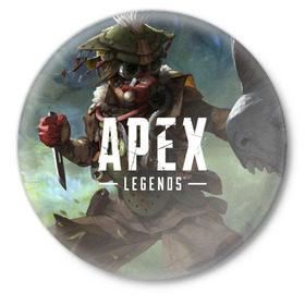 Значок с принтом APEX Legends ,  металл | круглая форма, металлическая застежка в виде булавки | Тематика изображения на принте: 2 | 2019 | 3 | apex | game | legends | titanfall | игра | титанфолл