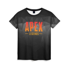 Женская футболка 3D с принтом APEX LEGEND , 100% полиэфир ( синтетическое хлопкоподобное полотно) | прямой крой, круглый вырез горловины, длина до линии бедер | abstraction | apex | apex legends | battle | battle royal | titanfall | абстракция | апекс | апекс легендс | батл рояль | битва | война | королевская битва