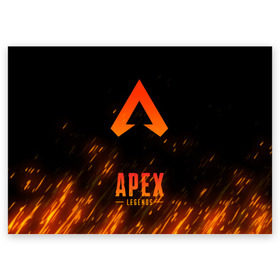 Поздравительная открытка с принтом APEX LEGENDS , 100% бумага | плотность бумаги 280 г/м2, матовая, на обратной стороне линовка и место для марки
 | Тематика изображения на принте: apex | apex legends | battle | battle royal | fire | titanfall | апекс | апекс легендс | батл рояль | битва | война | королевская битва | огонь