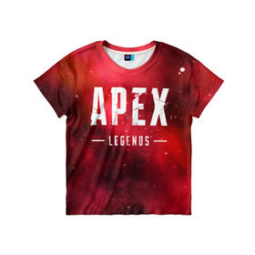Детская футболка 3D с принтом APEX Legends , 100% гипоаллергенный полиэфир | прямой крой, круглый вырез горловины, длина до линии бедер, чуть спущенное плечо, ткань немного тянется | 2 | 2019 | 3 | apex | game | legends | titanfall | игра | титанфолл