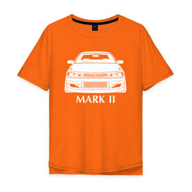 Мужская футболка хлопок Oversize с принтом Toyota Mark 2 JXZ90 , 100% хлопок | свободный крой, круглый ворот, “спинка” длиннее передней части | jzx90 | mark 2 jzx90 | toyota | toyota mark 2 | toyota mark 2 jzx90