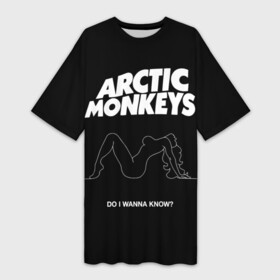 Платье-футболка 3D с принтом Arctic Monkeys ,  |  | Тематика изображения на принте: arctic monkeys | алекс тёрнер | арктик манкиз | группы | джейми кук | инди | музыка | мэтт хелдерс | ник омэлли | постпанк | рок