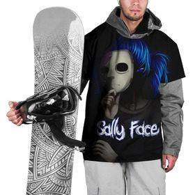 Накидка на куртку 3D с принтом Sally Face (9) , 100% полиэстер |  | face | fisher | larry johnson | mask | sally | sally face | sally fisher | демоны | духи | маска | призраки | салли | салли фейс | салли фишер | фейс