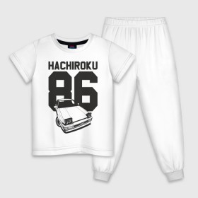 Детская пижама хлопок с принтом Toyota AE86 Hachiroku , 100% хлопок |  брюки и футболка прямого кроя, без карманов, на брюках мягкая резинка на поясе и по низу штанин
 | ae86 hachiroku | hachiroku | toyota | toyota ae86 | toyota ae86 hachiroku | хачироку