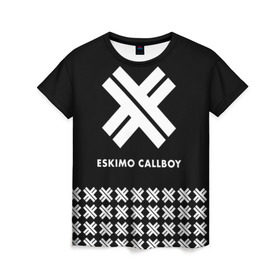 Женская футболка 3D с принтом Eskimo Callboy , 100% полиэфир ( синтетическое хлопкоподобное полотно) | прямой крой, круглый вырез горловины, длина до линии бедер | bury me in vegas | crystals | danskimo | eskimo callboy | sushi | the scene | we are the mess | группы | метал | музыка | рок | эскимо колбой