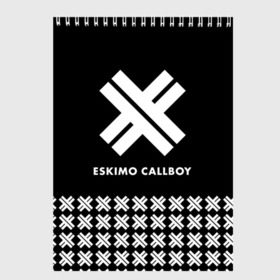 Скетчбук с принтом Eskimo Callboy , 100% бумага
 | 48 листов, плотность листов — 100 г/м2, плотность картонной обложки — 250 г/м2. Листы скреплены сверху удобной пружинной спиралью | Тематика изображения на принте: bury me in vegas | crystals | danskimo | eskimo callboy | sushi | the scene | we are the mess | группы | метал | музыка | рок | эскимо колбой