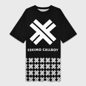 Платье-футболка 3D с принтом Eskimo Callboy ,  |  | Тематика изображения на принте: bury me in vegas | crystals | danskimo | eskimo callboy | sushi | the scene | we are the mess | группы | метал | музыка | рок | эскимо колбой