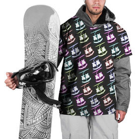Накидка на куртку 3D с принтом Fortnite & Marshmello , 100% полиэстер |  | fortnite | fortnite 2 | fortnite x | marshmello | ninja | ninja hyper streamer | ninja streamer | pattern | streamer | tyler blevins | игра | маршмелло | ниндзя | паттерн | фортнайт | фортнайт 2 | фортнайт глава 2