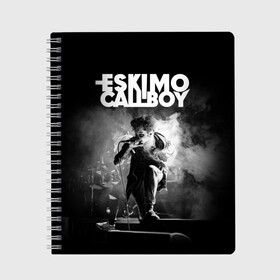 Тетрадь с принтом Eskimo Callboy , 100% бумага | 48 листов, плотность листов — 60 г/м2, плотность картонной обложки — 250 г/м2. Листы скреплены сбоку удобной пружинной спиралью. Уголки страниц и обложки скругленные. Цвет линий — светло-серый
 | bury me in vegas | crystals | danskimo | eskimo callboy | sushi | the scene | we are the mess | группы | метал | музыка | рок | эскимо колбой