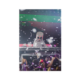 Обложка для паспорта матовая кожа с принтом Marshmello , натуральная матовая кожа | размер 19,3 х 13,7 см; прозрачные пластиковые крепления | alone | beautiful now | disc | dj | jockey | marshmallow | американский | диджей | дискотека | маршмэллоу | продюсер