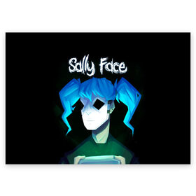 Поздравительная открытка с принтом Sally Face (11) , 100% бумага | плотность бумаги 280 г/м2, матовая, на обратной стороне линовка и место для марки
 | Тематика изображения на принте: face | fisher | larry johnson | mask | sally | sally face | sally fisher | демоны | духи | маска | призраки | салли | салли фейс | салли фишер | фейс