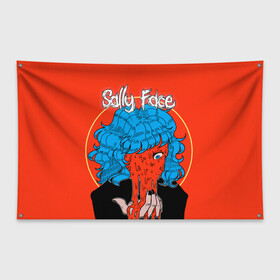 Флаг-баннер с принтом Sally Face (13) , 100% полиэстер | размер 67 х 109 см, плотность ткани — 95 г/м2; по краям флага есть четыре люверса для крепления | face | fisher | larry johnson | mask | sally | sally face | sally fisher | демоны | духи | маска | призраки | салли | салли фейс | салли фишер | фейс
