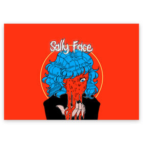 Поздравительная открытка с принтом Sally Face (13) , 100% бумага | плотность бумаги 280 г/м2, матовая, на обратной стороне линовка и место для марки
 | face | fisher | larry johnson | mask | sally | sally face | sally fisher | демоны | духи | маска | призраки | салли | салли фейс | салли фишер | фейс