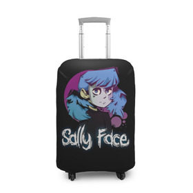 Чехол для чемодана 3D с принтом Sally Face (15) , 86% полиэфир, 14% спандекс | двустороннее нанесение принта, прорези для ручек и колес | face | fisher | larry johnson | mask | sally | sally face | sally fisher | демоны | духи | маска | призраки | салли | салли фейс | салли фишер | фейс