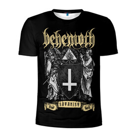 Мужская футболка 3D спортивная с принтом Behemoth , 100% полиэстер с улучшенными характеристиками | приталенный силуэт, круглая горловина, широкие плечи, сужается к линии бедра | behemoth | black metal | death metal | inferno | nergal | orion | seth | блэк метал | группы | дэт метал | метал | музыка | рок