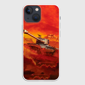 Чехол для iPhone 13 mini с принтом Танки ,  |  | battle | game | tank | tanks | war | wearpon | wot | бой | война | вот | игра | оружие | танк | танки