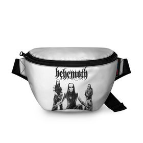 Поясная сумка 3D с принтом Behemoth , 100% полиэстер | плотная ткань, ремень с регулируемой длиной, внутри несколько карманов для мелочей, основное отделение и карман с обратной стороны сумки застегиваются на молнию | behemoth | black metal | death metal | inferno | nergal | orion | seth | блэк метал | группы | дэт метал | метал | музыка | рок