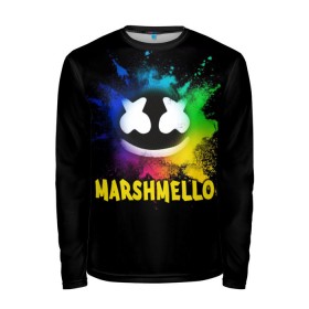 Мужской лонгслив 3D с принтом Marshmello , 100% полиэстер | длинные рукава, круглый вырез горловины, полуприлегающий силуэт | alone | beautiful now | disc | dj | jockey | marshmallow | американский | диджей | дискотека | маршмэллоу | продюсер