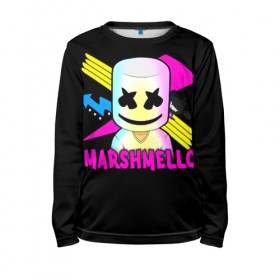 Детский лонгслив 3D с принтом Marshmello , 100% полиэстер | длинные рукава, круглый вырез горловины, полуприлегающий силуэт
 | alone | beautiful now | disc | dj | jockey | marshmallow | американский | диджей | дискотека | маршмэллоу | продюсер