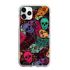 Чехол для iPhone 11 Pro матовый с принтом Черепа , Силикон |  | death | fear | hallowee | horror | multicolored | sign | skulls | symbol | абстракция | геометрический | графика | звёзды | знак | линии | орнамент | праздник | разноцветные | рисунок | символ | треугольники | ужас | узор | узоры