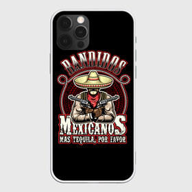 Чехол для iPhone 12 Pro Max с принтом Bandidos , Силикон |  | cartridges | drawing | graphic | hat | mexican | mexico | ornament | patterns | revolvers | rope | tape | tequila | thug | weapon | бандит | верёвка | графика | лента | мексика | мексиканский | орнамент | оружие | патроны | револьверы | рисунок | текила |
