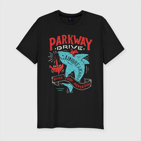 Мужская футболка премиум с принтом Parkway Drive , 92% хлопок, 8% лайкра | приталенный силуэт, круглый вырез ворота, длина до линии бедра, короткий рукав | atlas | ire | parkway drive | pd | группы | метал | музыка | рок | хеви метал