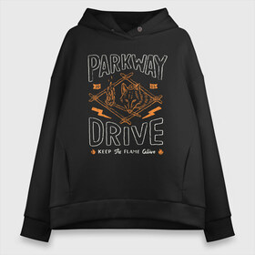 Женское худи Oversize хлопок с принтом Parkway Drive , френч-терри — 70% хлопок, 30% полиэстер. Мягкий теплый начес внутри —100% хлопок | боковые карманы, эластичные манжеты и нижняя кромка, капюшон на магнитной кнопке | atlas | ire | parkway drive | pd | группы | метал | музыка | рок | хеви метал