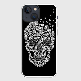 Чехол для iPhone 13 mini с принтом Diamond skull ,  |  | background | black | death | diamond skull | drawing | graphics | hal | hearts | precious stones | symbol | wealth | богатство | бриллиантовый | графика | день мертвых | драгоценные | камни | мексика | праздник | рисунок | сердца | символ | фон |