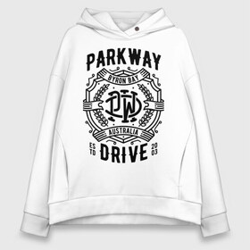 Женское худи Oversize хлопок с принтом Parkway Drive , френч-терри — 70% хлопок, 30% полиэстер. Мягкий теплый начес внутри —100% хлопок | боковые карманы, эластичные манжеты и нижняя кромка, капюшон на магнитной кнопке | atlas | ire | parkway drive | pd | группы | метал | музыка | рок | хеви метал