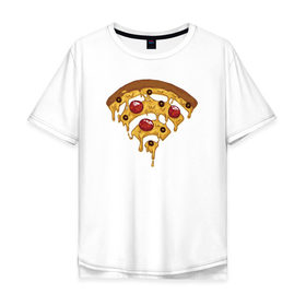 Мужская футболка хлопок Oversize с принтом Пицца Wi-Fi , 100% хлопок | свободный крой, круглый ворот, “спинка” длиннее передней части | pizza | wi fi | wifi | абстракция | вай фай | интернет | пицца