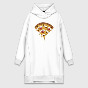 Платье-худи хлопок с принтом Пицца Wi Fi ,  |  | pizza | wi fi | wifi | абстракция | вай фай | интернет | пицца