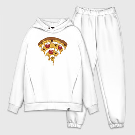 Мужской костюм хлопок OVERSIZE с принтом Пицца Wi Fi ,  |  | Тематика изображения на принте: pizza | wi fi | wifi | абстракция | вай фай | интернет | пицца