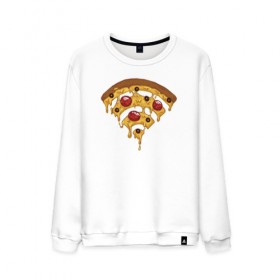Мужской свитшот хлопок с принтом Пицца Wi-Fi , 100% хлопок |  | pizza | wi fi | wifi | абстракция | вай фай | интернет | пицца