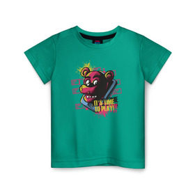 Детская футболка хлопок с принтом Five Nights at Freddy`s , 100% хлопок | круглый вырез горловины, полуприлегающий силуэт, длина до линии бедер | Тематика изображения на принте: 