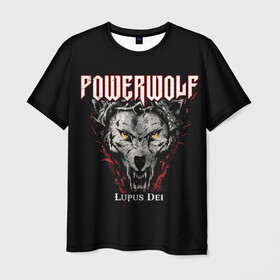 Мужская футболка 3D с принтом Powerwolf , 100% полиэфир | прямой крой, круглый вырез горловины, длина до линии бедер | Тематика изображения на принте: heavy metal | metal | powerwolf | группы | метал | музыка | пауэр метал | рок | хеви метал