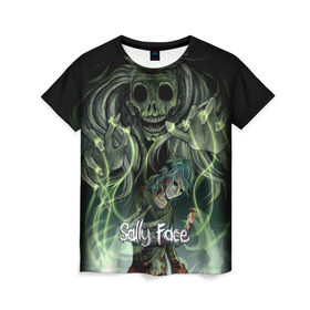 Женская футболка 3D с принтом Sally Face (18) , 100% полиэфир ( синтетическое хлопкоподобное полотно) | прямой крой, круглый вырез горловины, длина до линии бедер | face | fisher | larry johnson | mask | sally | sally face | sally fisher | демоны | духи | маска | призраки | салли | салли фейс | салли фишер | фейс