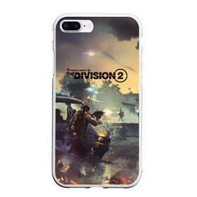 Чехол для iPhone 7Plus/8 Plus матовый с принтом The Division 2 , Силикон | Область печати: задняя сторона чехла, без боковых панелей | division | the division | the division 2 | tom clancys the division 2 | агенты | бандиты | белый дом | вашингтон | война | разруха | солдаты | турель