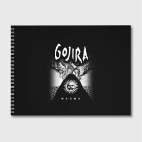 Альбом для рисования с принтом Gojira , 100% бумага
 | матовая бумага, плотность 200 мг. | Тематика изображения на принте: death metal | from mars to sirius | gojira | magmа | terra incognita | the link | the way of all flesh | годжира | грув метал | группы | дэт метал | метал | музыка | рок