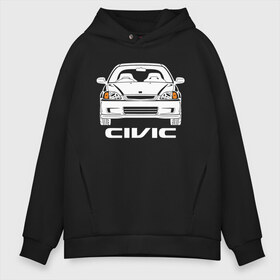 Мужское худи Oversize хлопок с принтом Honda Civic EK 6 поколение , френч-терри — 70% хлопок, 30% полиэстер. Мягкий теплый начес внутри —100% хлопок | боковые карманы, эластичные манжеты и нижняя кромка, капюшон на магнитной кнопке | Тематика изображения на принте: civic ek | ek 6 поколение | honda | honda civic | honda civic ek 6 поколение